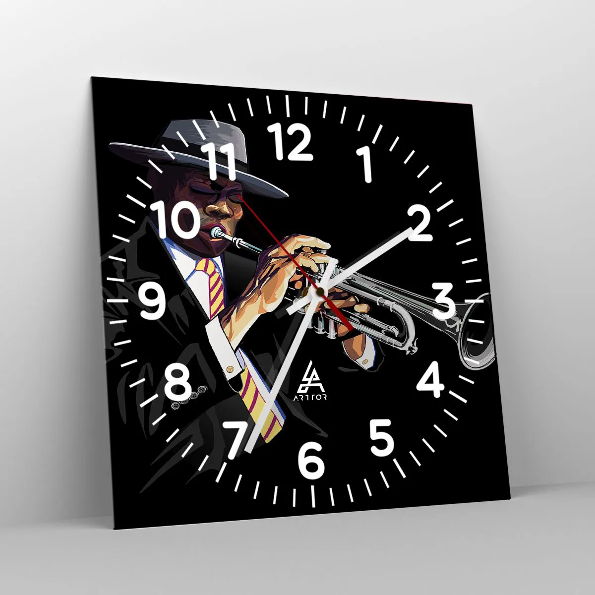 Ceas de perete - Ceas pe sticlă - Farmecul unei școli vechi - 30x30 cm