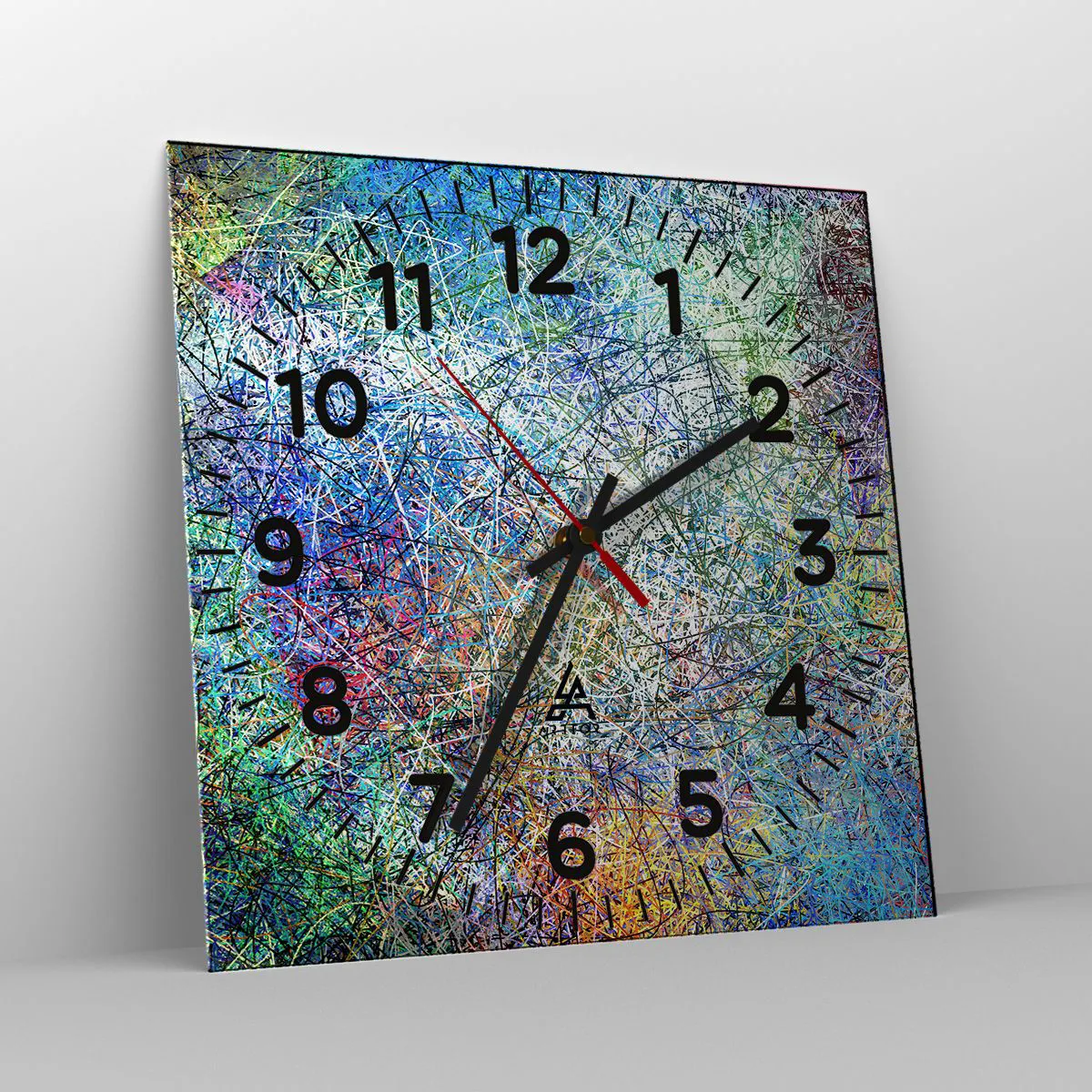 Wanduhr - Glasuhr - Es ist nicht so einfach - 30x30 cm