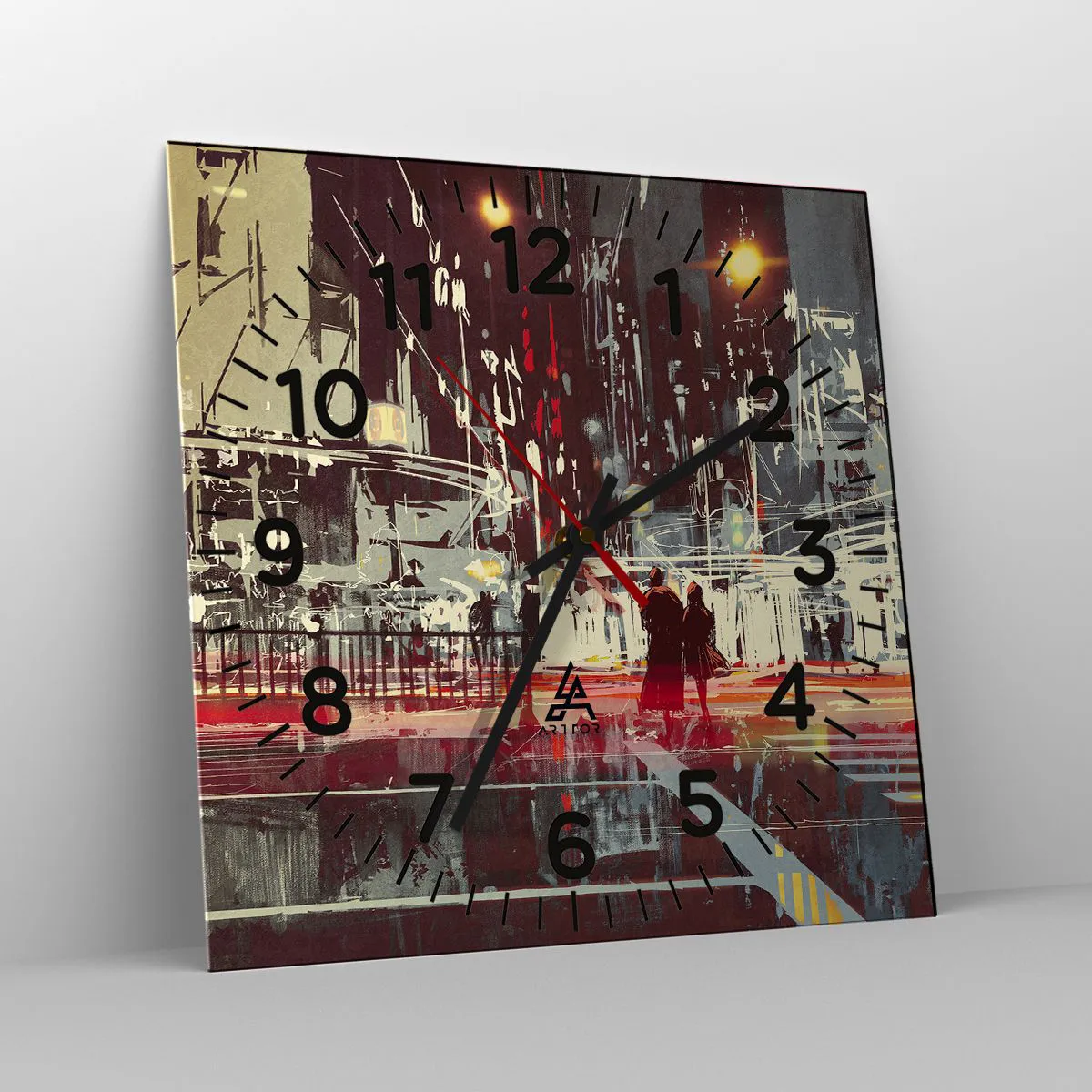Zegar ścienny - Wielkomiejska przeprawa - 30x30 cm
