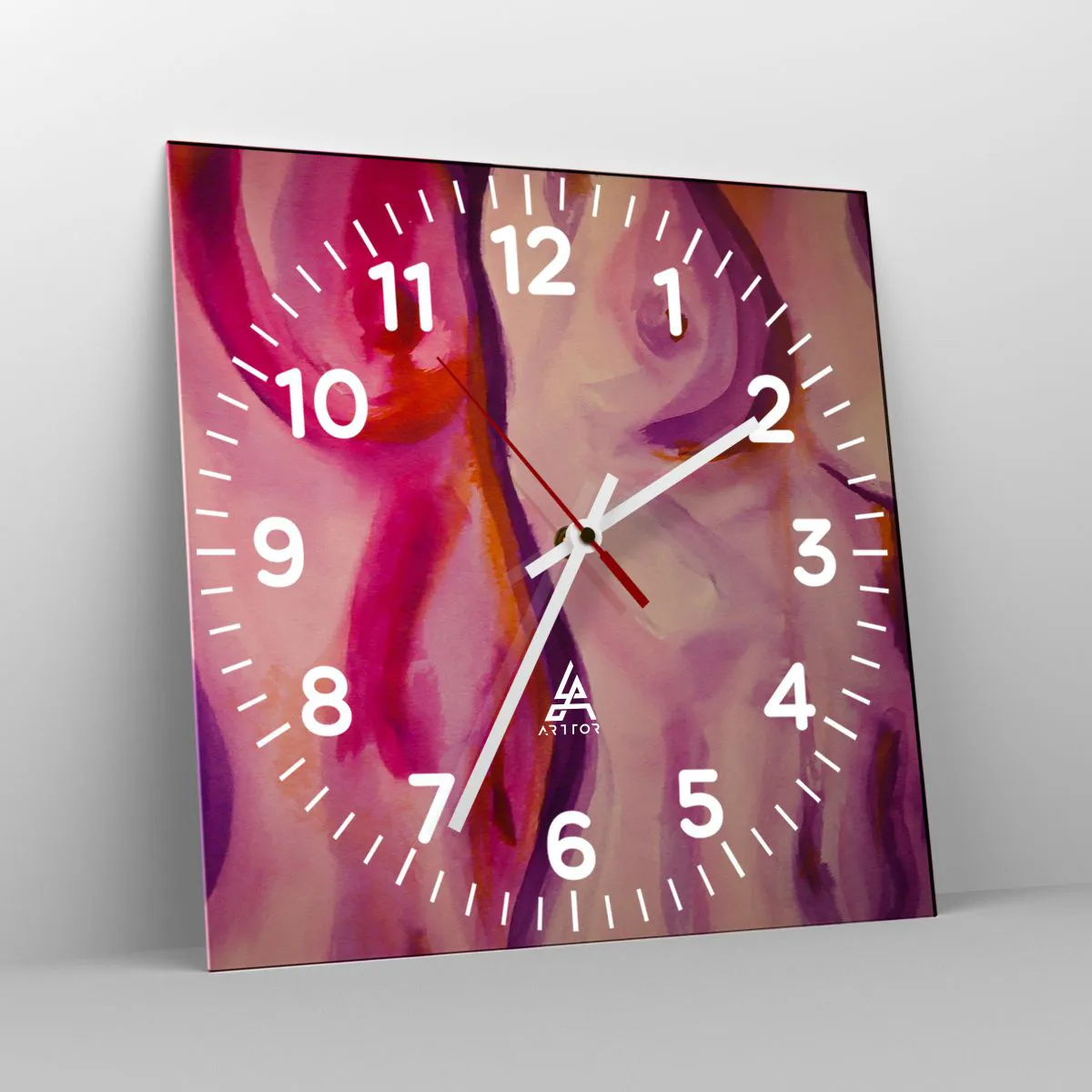 Ceas de perete - Ceas pe sticlă - Oda feminității - 30x30 cm