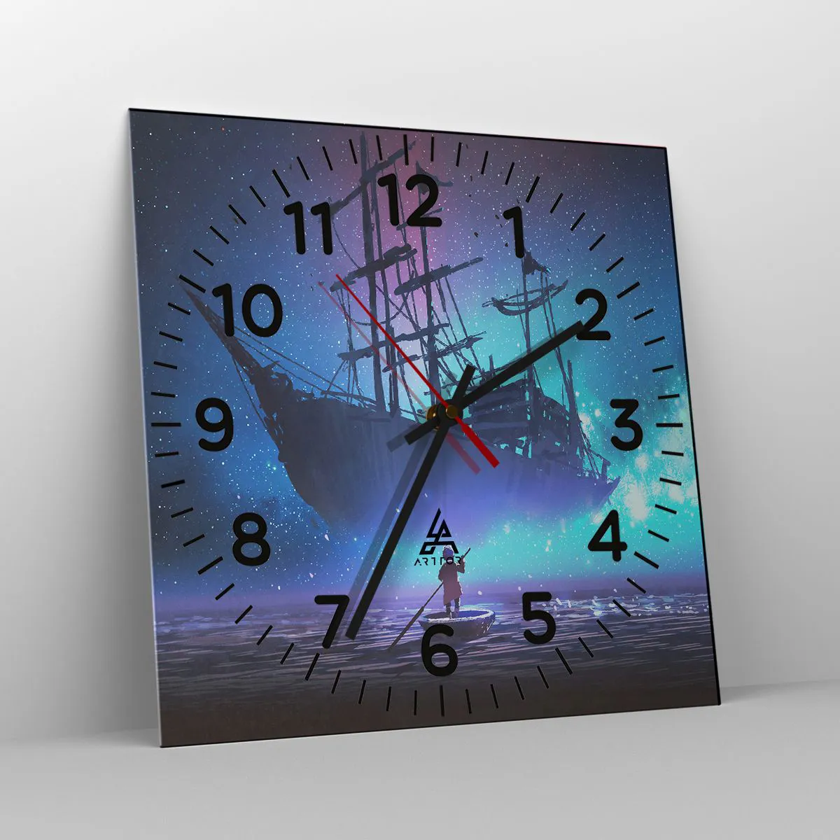 Orologio da parete - Orologio in Vetro - Incontro con il mito del mare - 30x30 cm