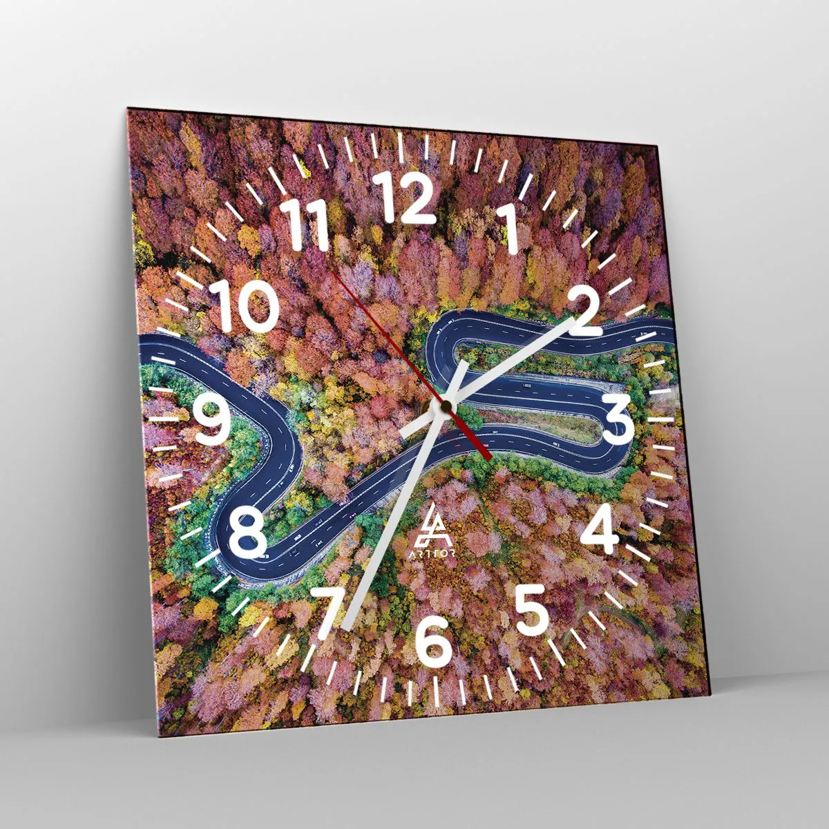 Falióra, Óra - Kanyargós út az erdőn keresztül - 30x30 cm
