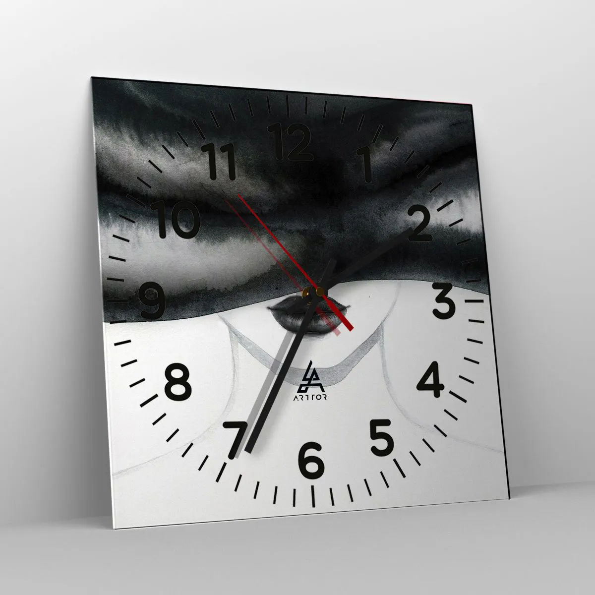 Ceas de perete - Ceas pe sticlă - Un mister senzual - 30x30 cm