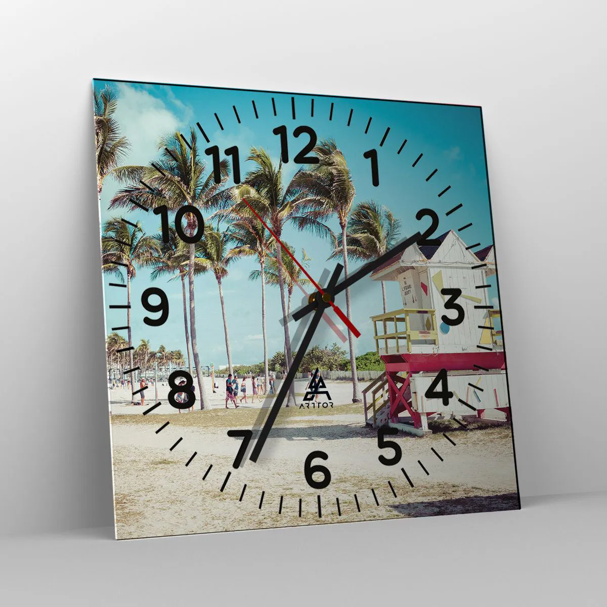 Orologio da parete - Orologio in Vetro - Ti aspetta una bella giornata - 30x30 cm