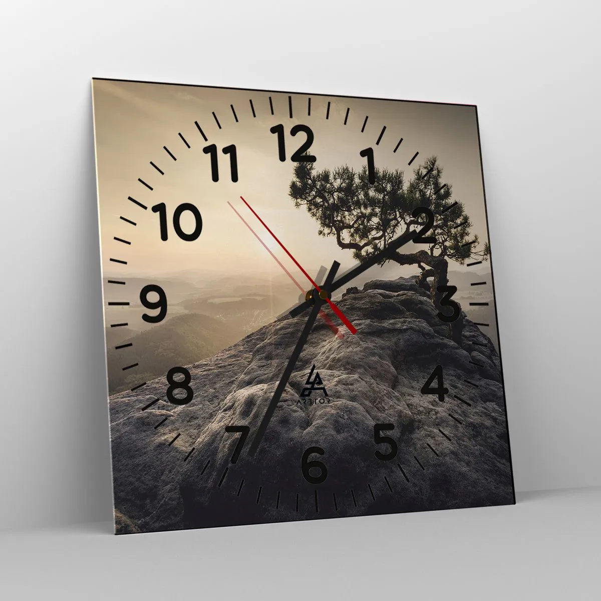 Reloj de pared - Reloj de vidrio - La vida se abre camino - 30x30 cm
