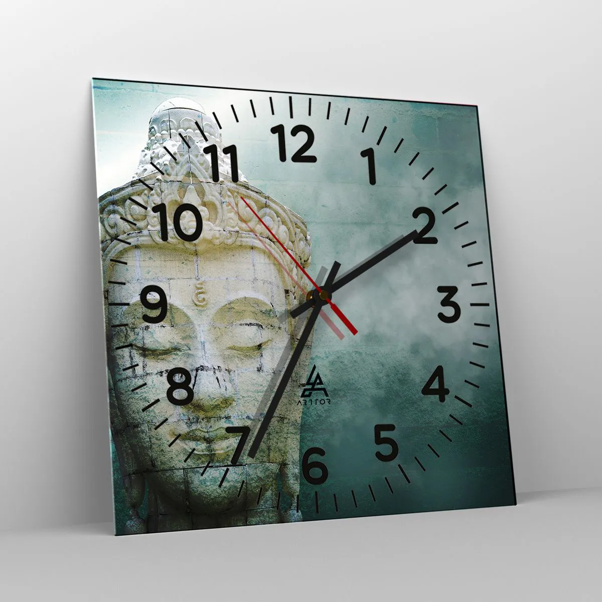 Wall clock - Clock on glass - In Search of Light - 30x30 cm