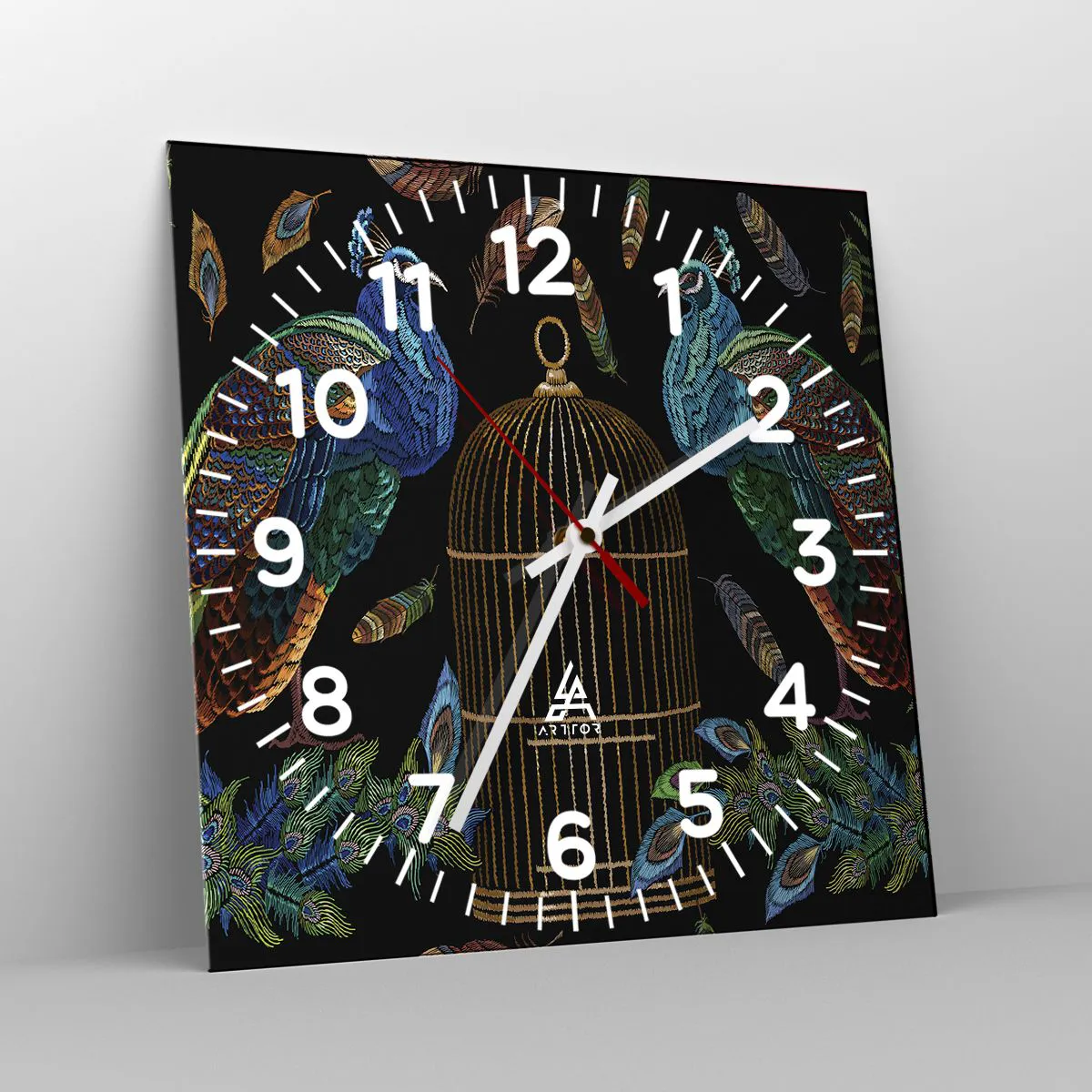 Wanduhr - Glasuhr - In königlichen Gewändern - 30x30 cm