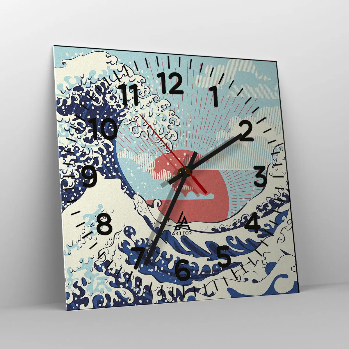 Nástenné hodiny - Z japonských inšpirácií - 30x30 cm