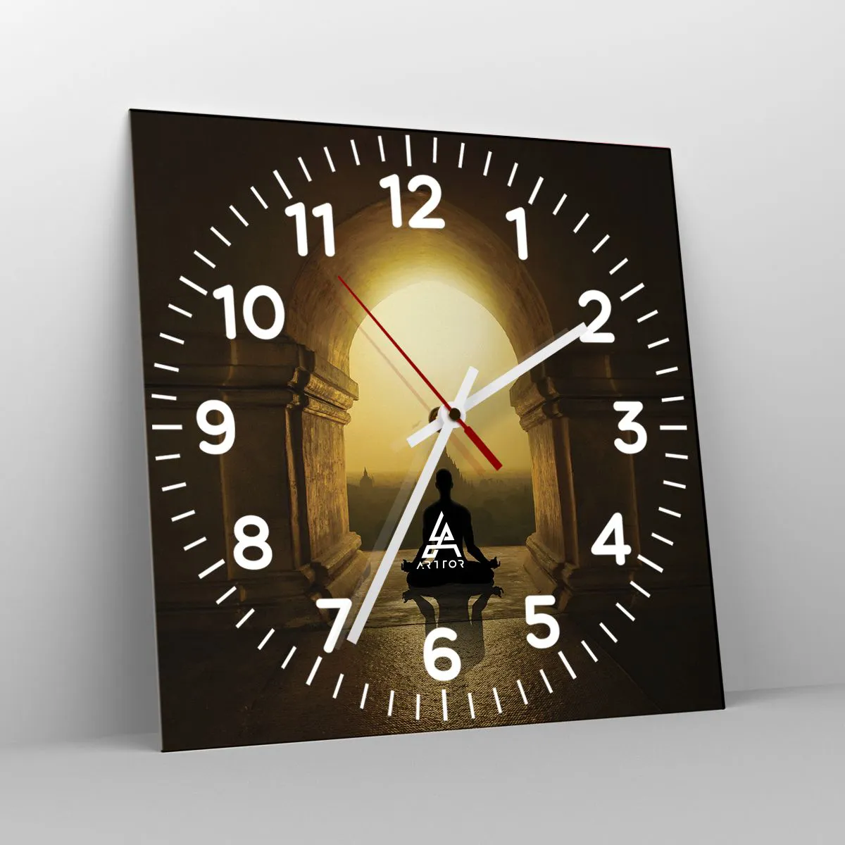 Wall clock - Clock on glass - Full Harmony - 30x30 cm