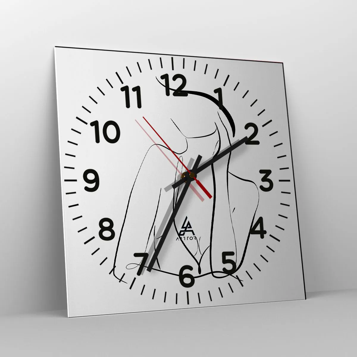 Wall clock - Clock on glass - On Waves of Dreams - 30x30 cm
