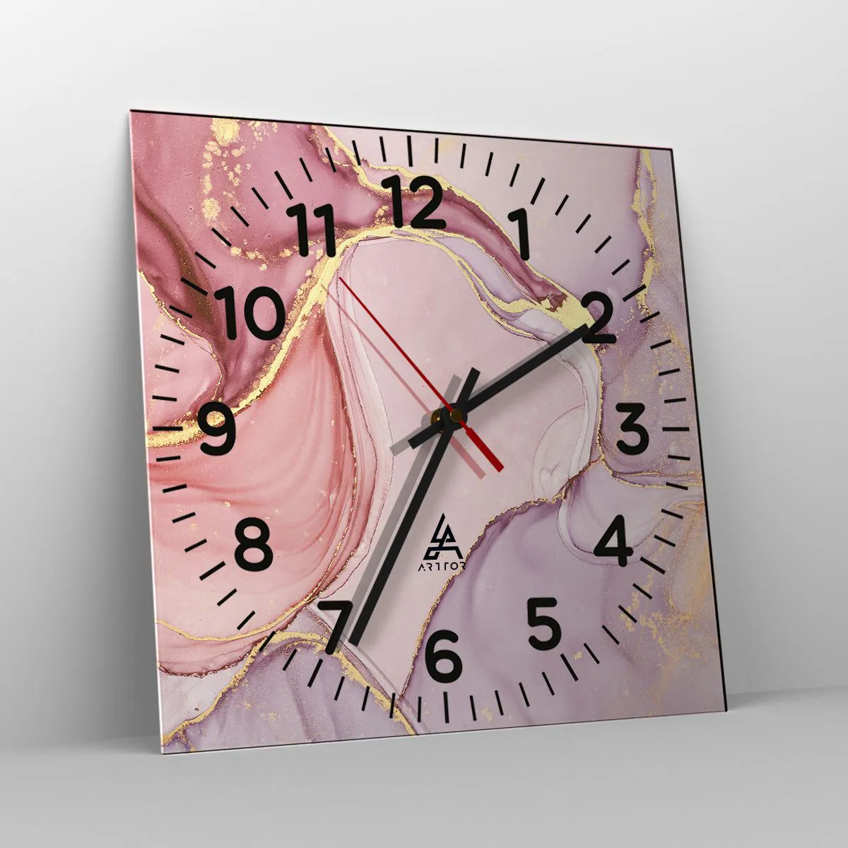 Wanduhr - Glasuhr - Eine Liebkosung der Farben - 30x30 cm