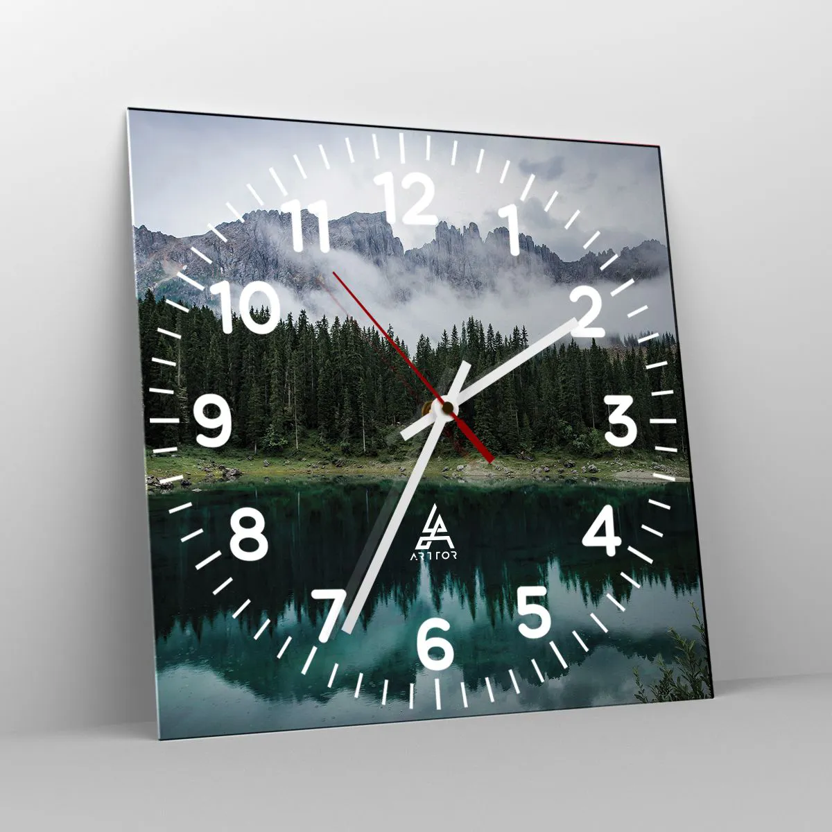 Wanduhr - Glasuhr - Leise, leise, lass uns das Trinkwasser nicht wecken ... - 30x30 cm