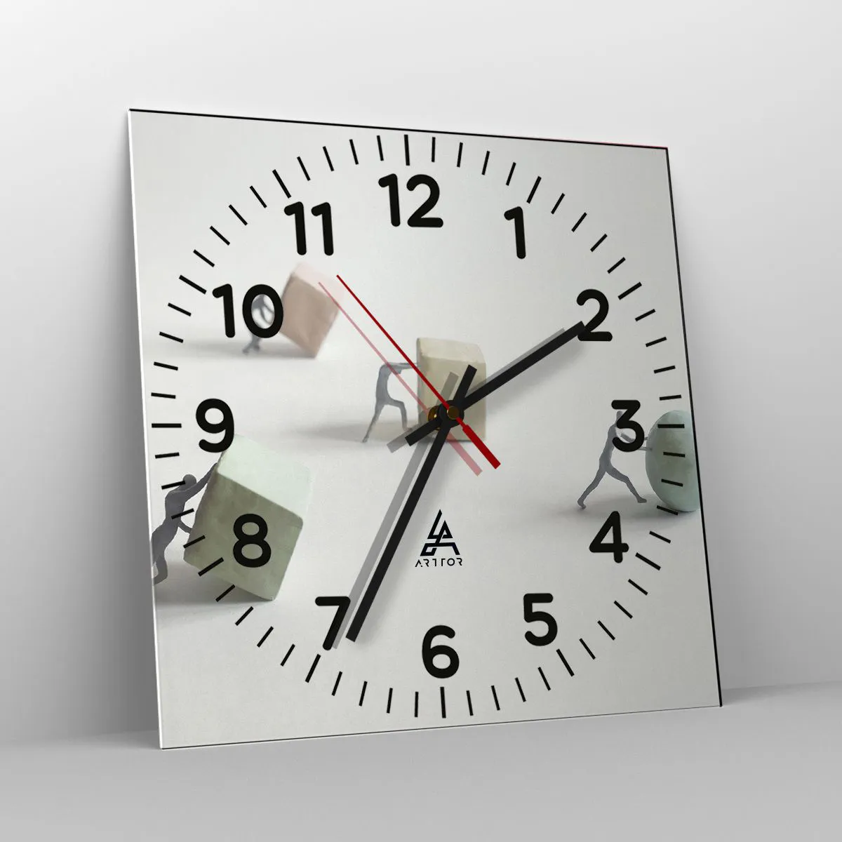 Ceas de perete - Ceas pe sticlă - Viața însăși - 30x30 cm