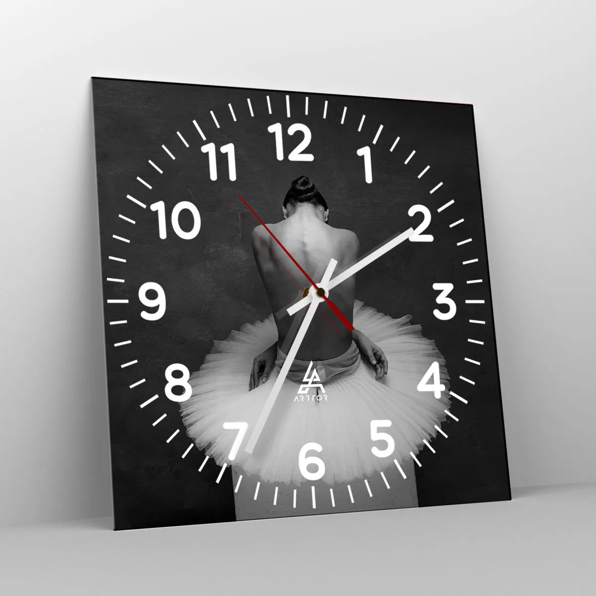 Ceas de perete - Ceas pe sticlă - Chiar înflorește - 30x30 cm