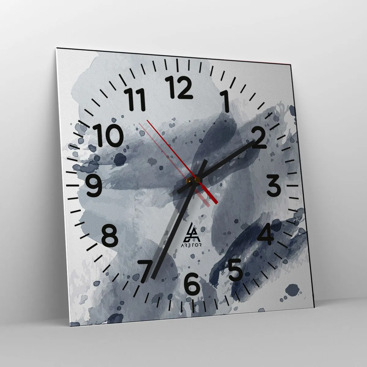 Horloge murale - Pendule murale - Étude de la nature de l'eau - 30x30 cm