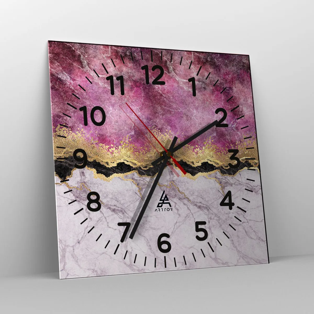 Reloj de pared - Reloj de vidrio - En la frontera - 30x30 cm