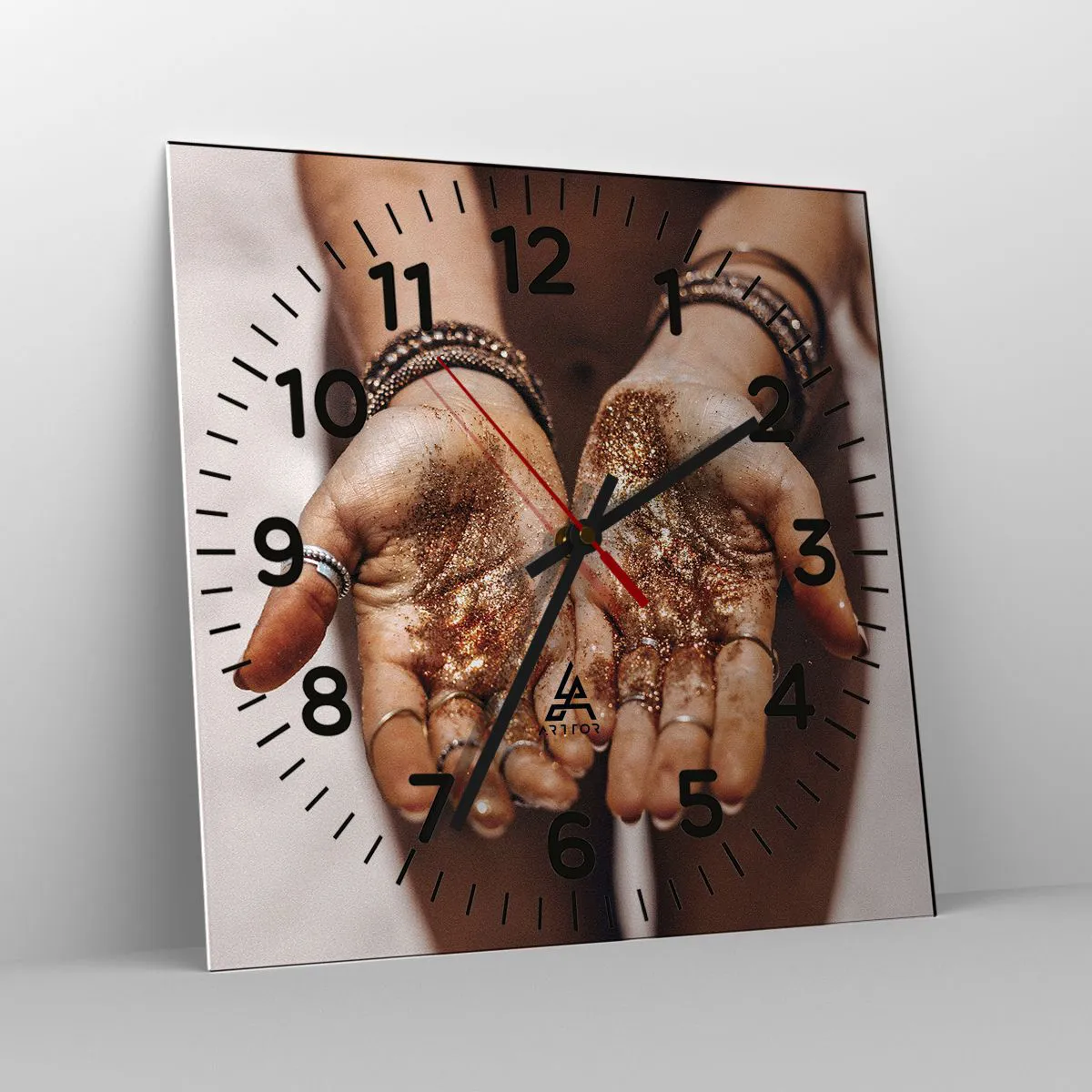 Ceas de perete - Ceas pe sticlă - Un cadou pentru tine - 30x30 cm