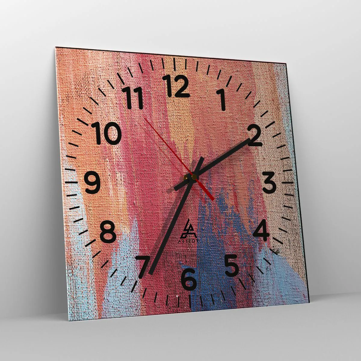 Wanduhr - Glasuhr - Renne den Regenbogen hinunter - 30x30 cm