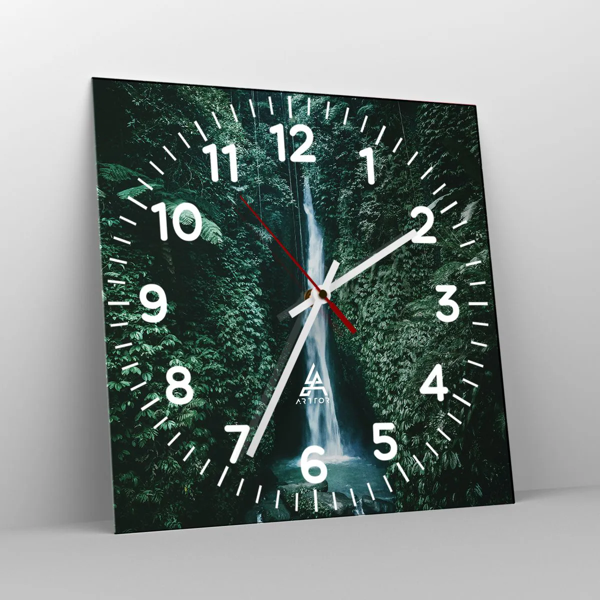 Horloge murale - Pendule murale - Fontaine tropicale - 30x30 cm
