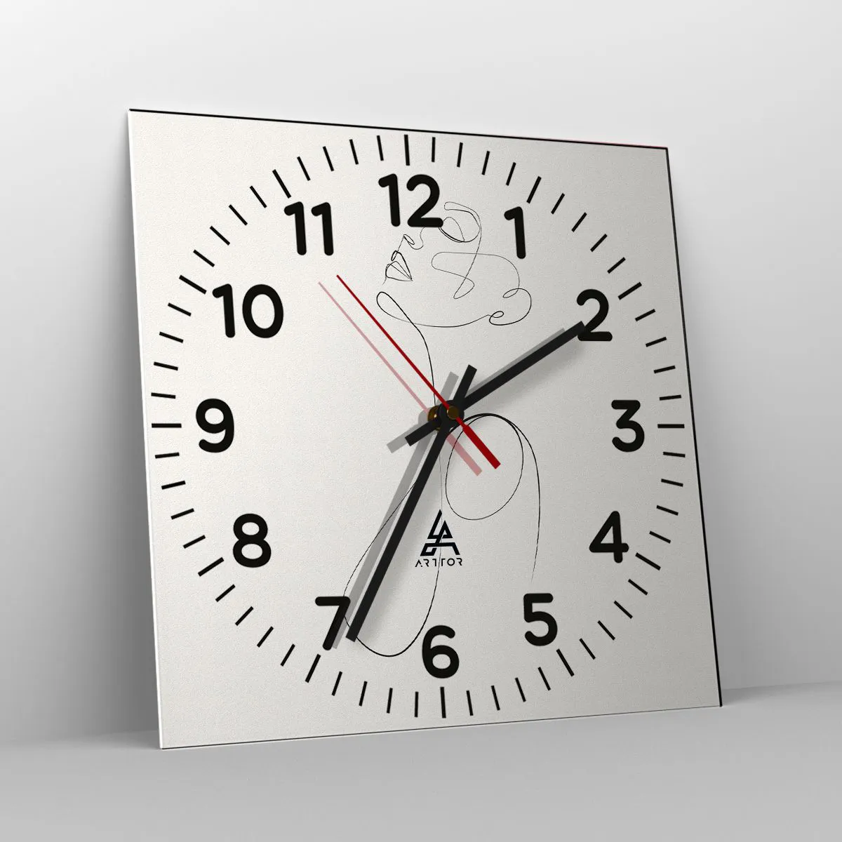 Wanduhr - Glasuhr - Versunken in Träumen - 30x30 cm