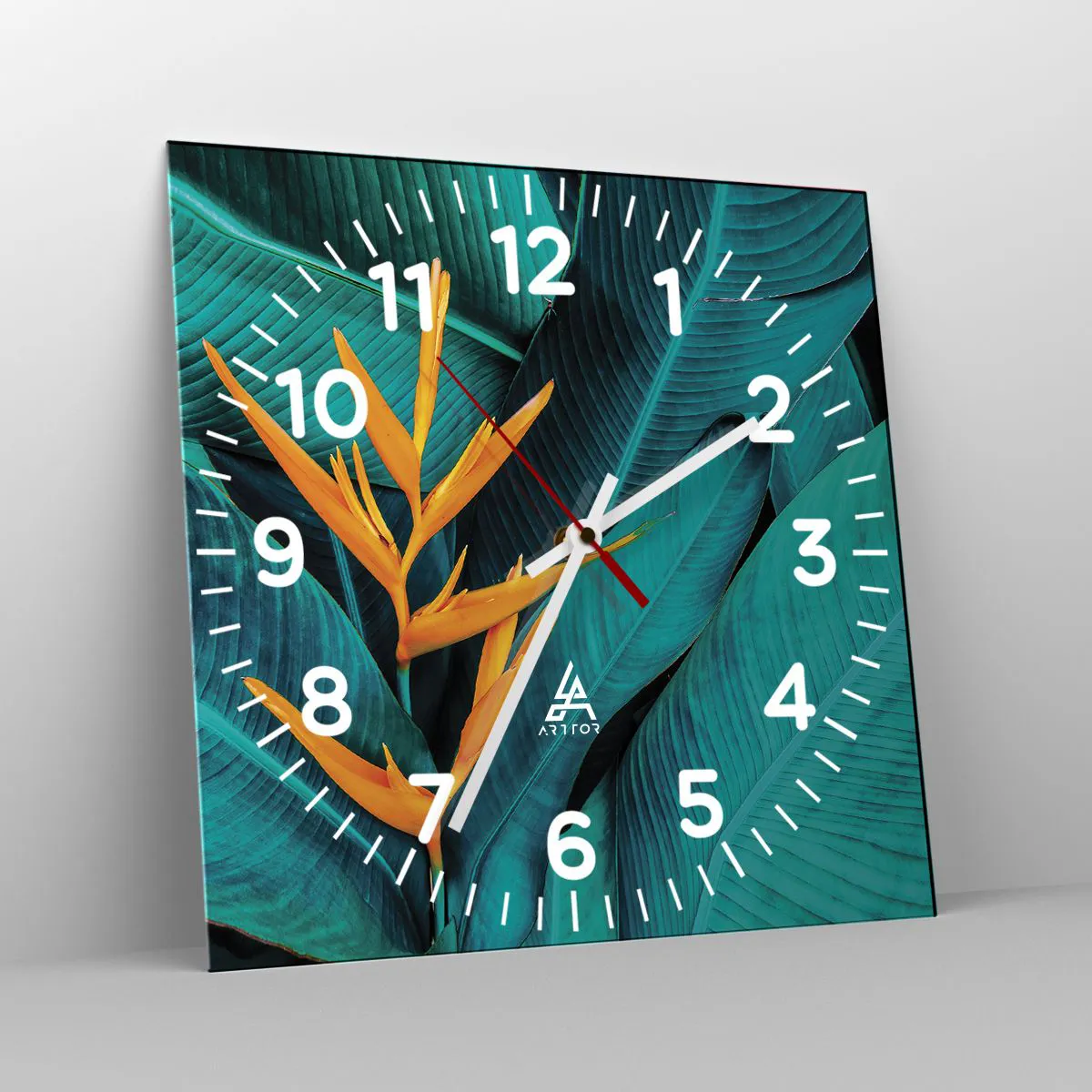 Väggklocka - Klocka på glas - Edens blomma - 30x30 cm