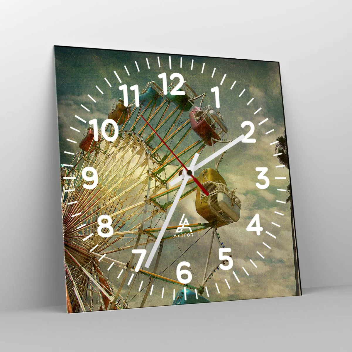 Relógio de parede - Relógio em vidro - Será divertido… - 30x30 cm