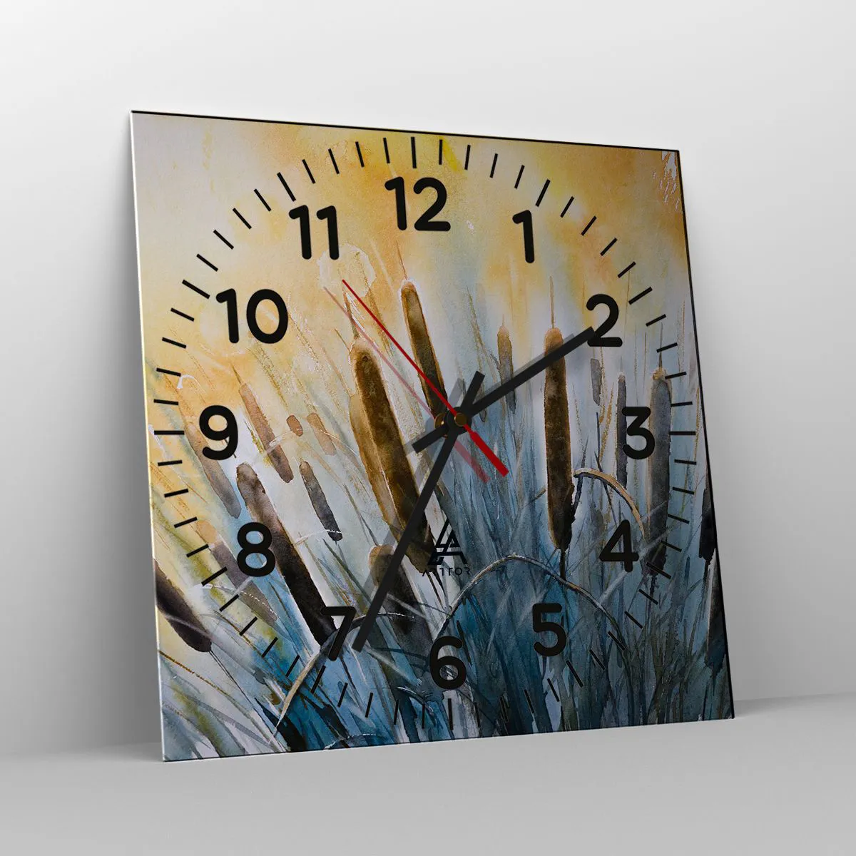 Orologio da parete - Orologio in Vetro - Fresco dell'acqua, calore del sole - 30x30 cm