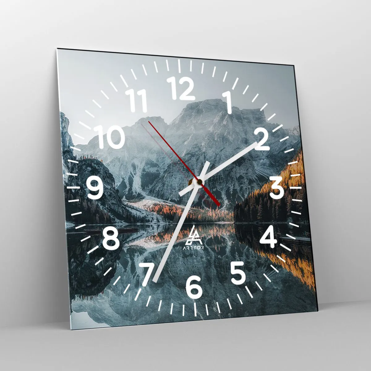 Orologio da parete - Orologio in Vetro - Paesaggio allo specchio - 30x30 cm