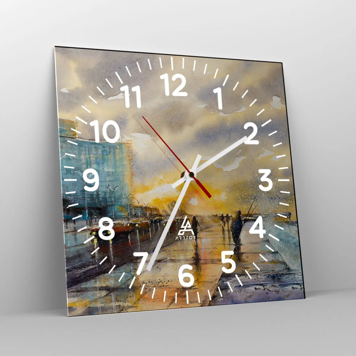 Falióra, Óra - Élet a parton - 30x30 cm