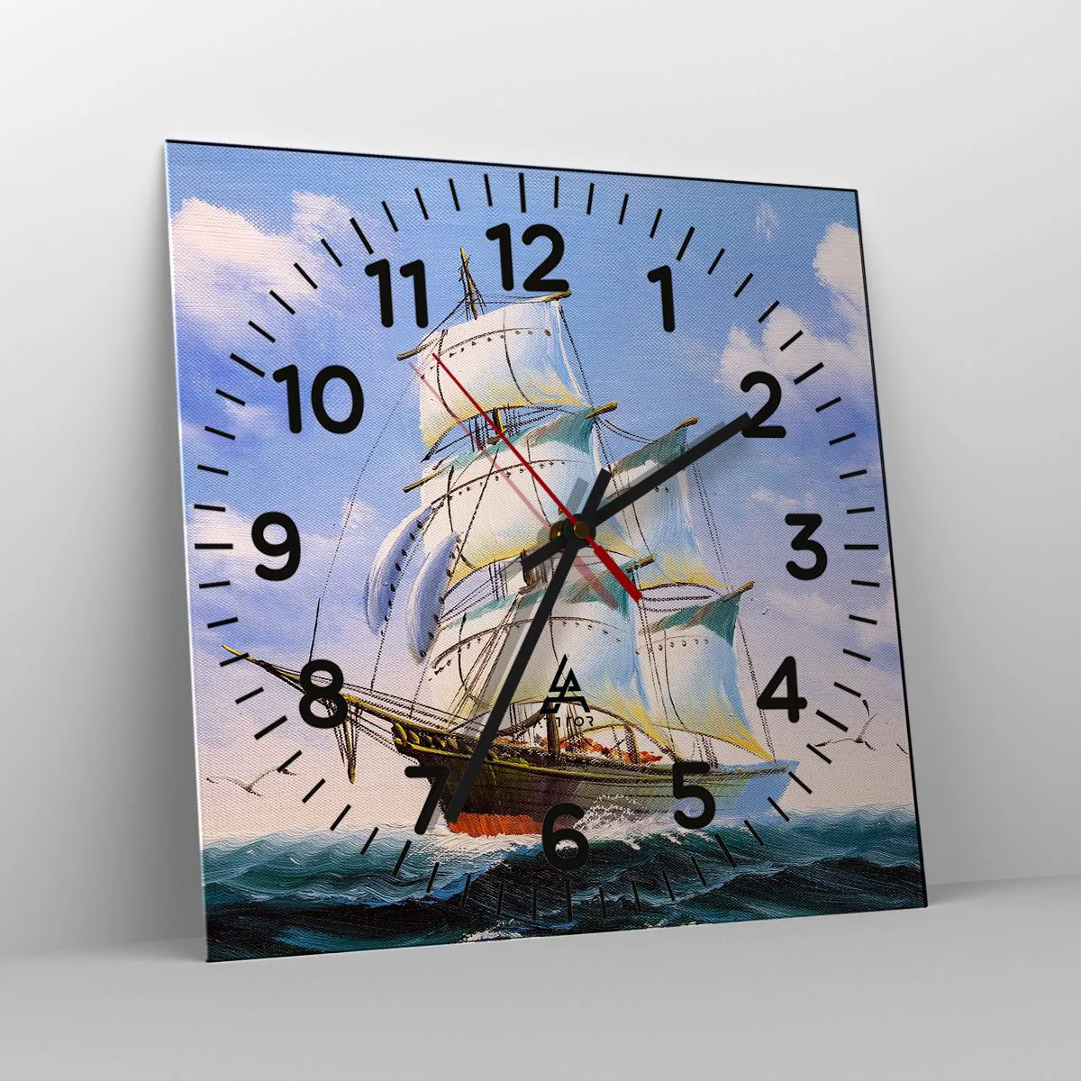 Nástenné hodiny - Hrdo s vetrom - 30x30 cm