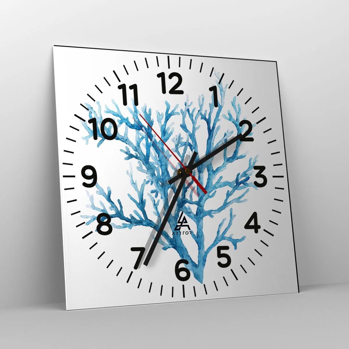 Ceas de perete - Ceas pe sticlă - Filigranul marin - 30x30 cm