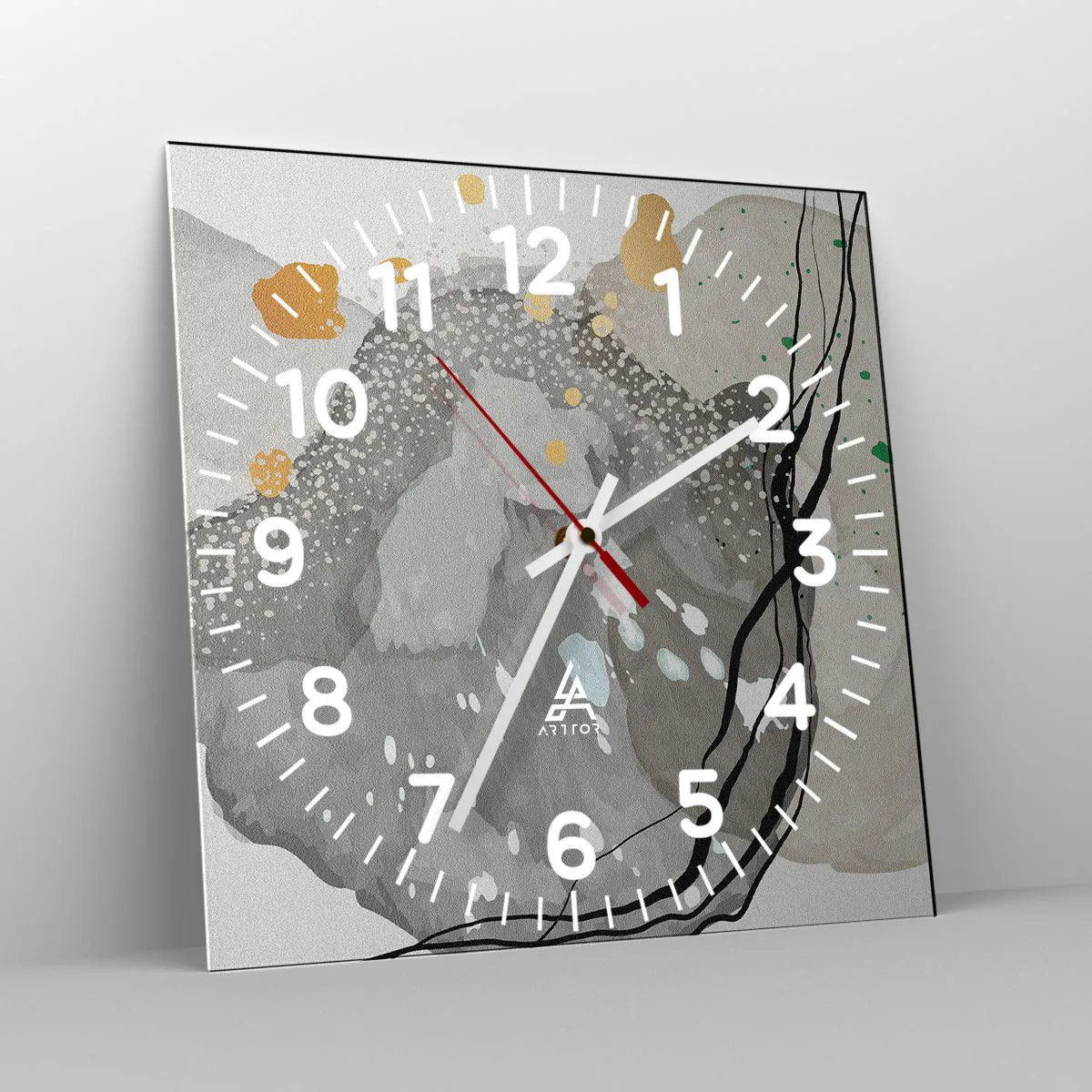 Falióra, Óra - Organikus kompozíció - 30x30 cm