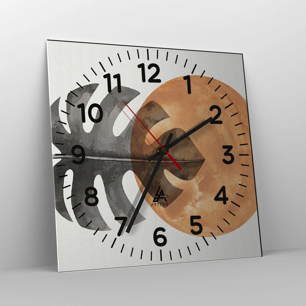 Ceas de perete - Ceas pe sticlă - Doar soarele - 30x30 cm