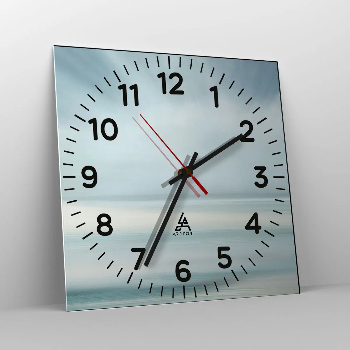 Ceas de perete - Ceas pe sticlă - Liniște până la orizont - 30x30 cm