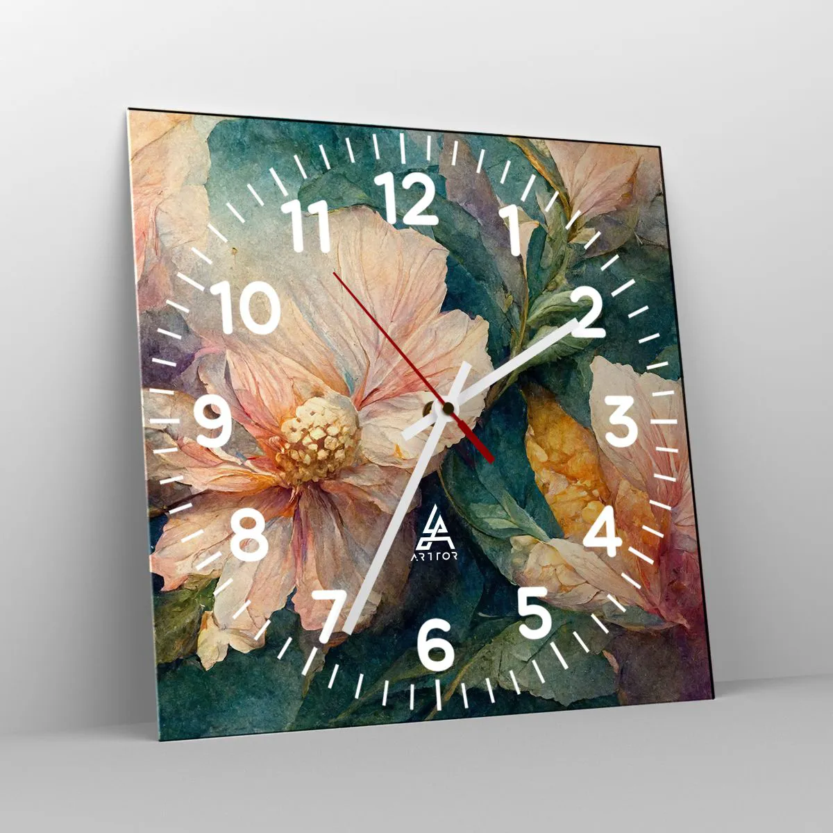 Relógio de parede - Relógio em vidro - Apenas sutileza - 30x30 cm