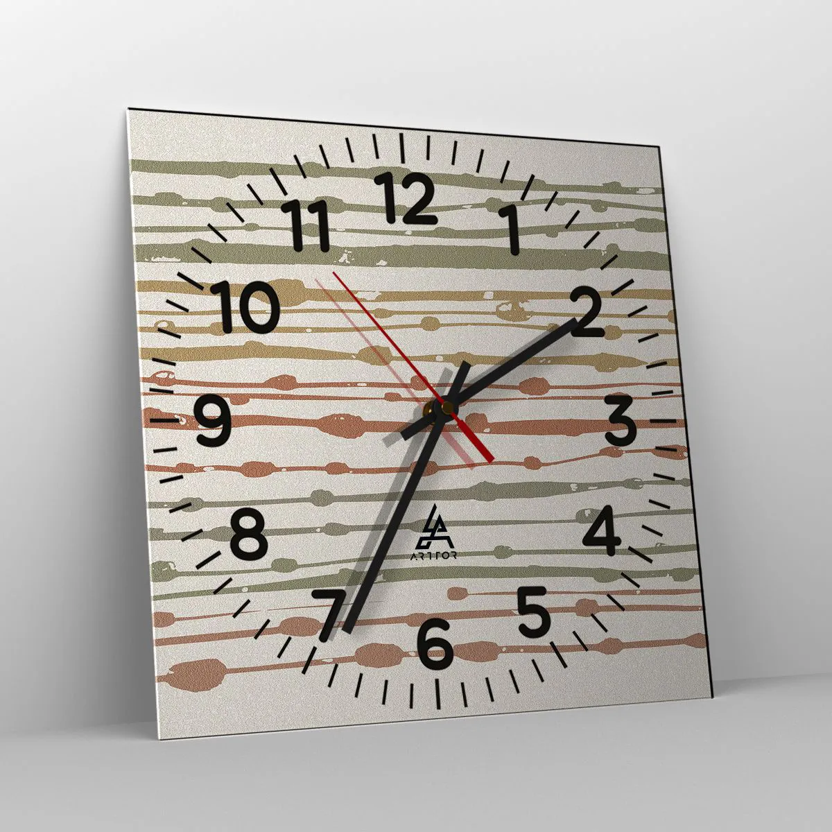 Horloge murale - Pendule murale - Notation musicale des couleurs - 30x30 cm