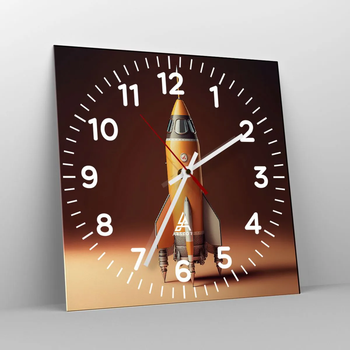 Väggklocka - Klocka på glas - Det börjar med en dröm - 30x30 cm