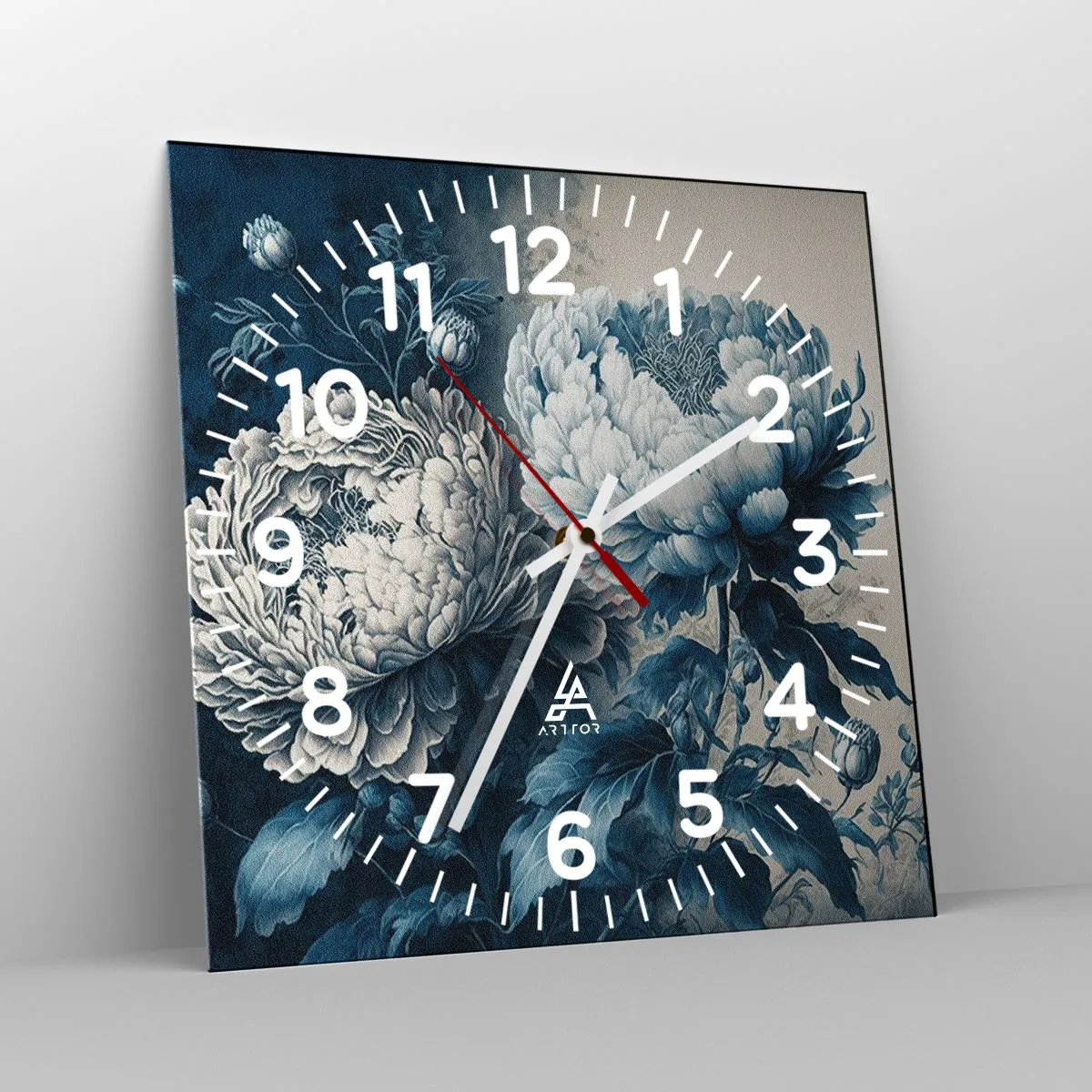 Ceas de perete - Ceas pe sticlă - Pereche asortată - 30x30 cm