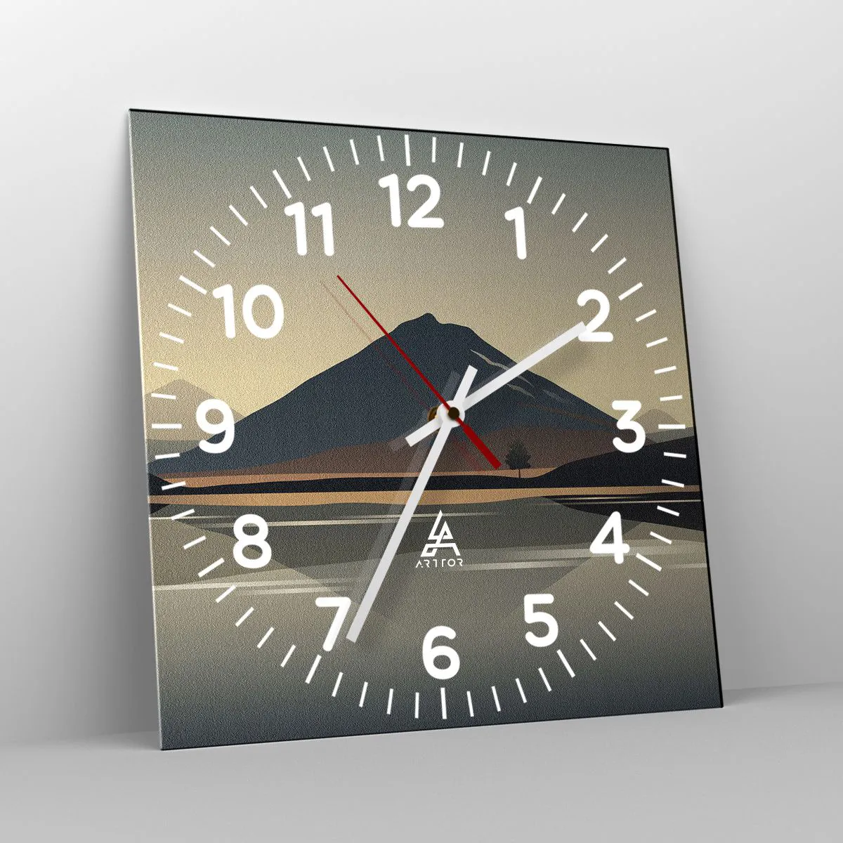 Horloge murale - Pendule murale - Reflet de miroir - 30x30 cm