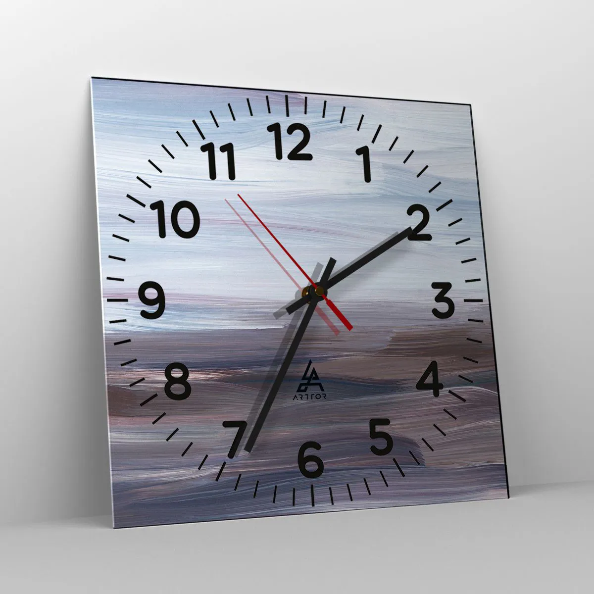 Wanduhr - Glasuhr - Elemente: Wasser - 30x30 cm