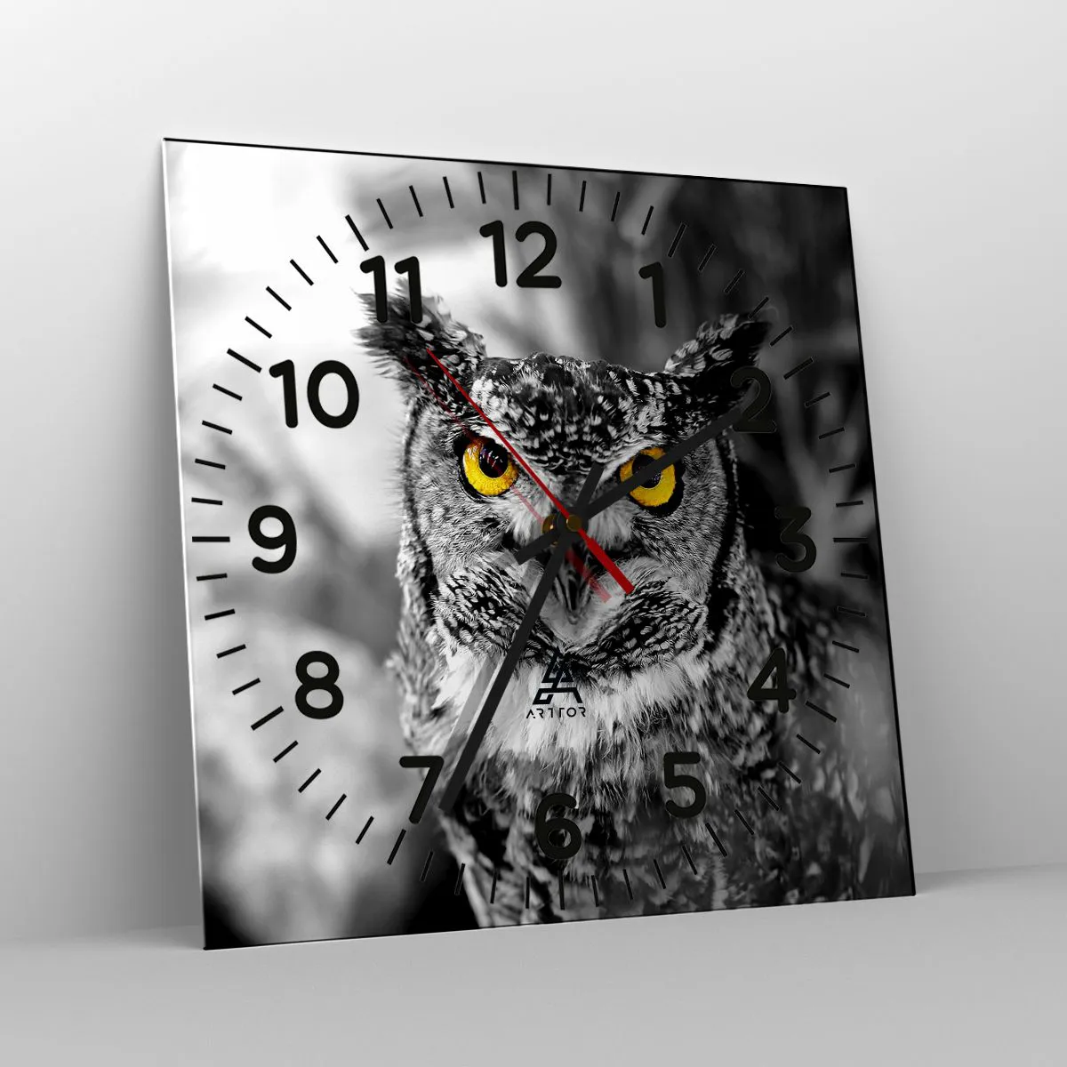 Wanduhr - Glasuhr - Nichts wird sich verstecken - 40x40 cm