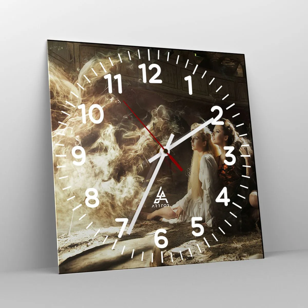 Wanduhr - Glasuhr - Und es gab Poesie - 40x40 cm