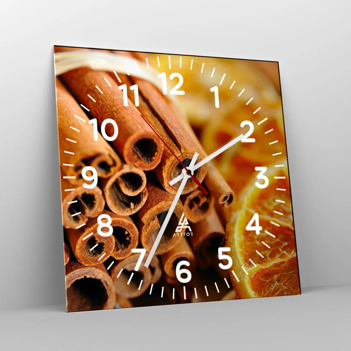 Ceas de perete - Ceas pe sticlă - Poți să le simți aroma? - 40x40 cm