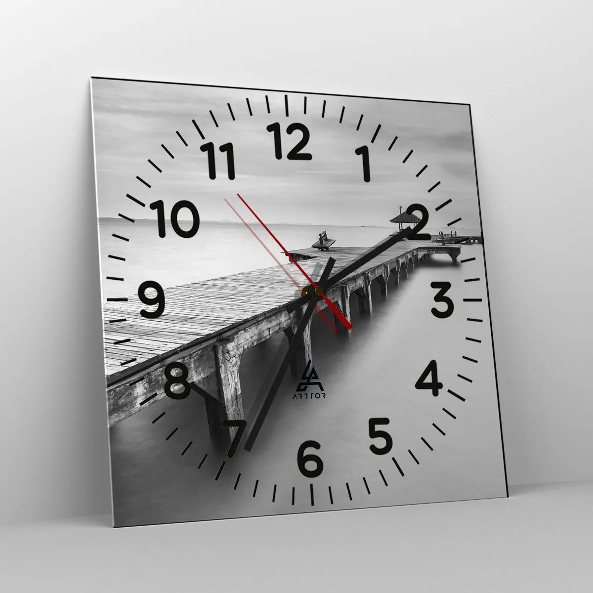 Reloj de pared - Reloj de vidrio - Lejos - 40x40 cm