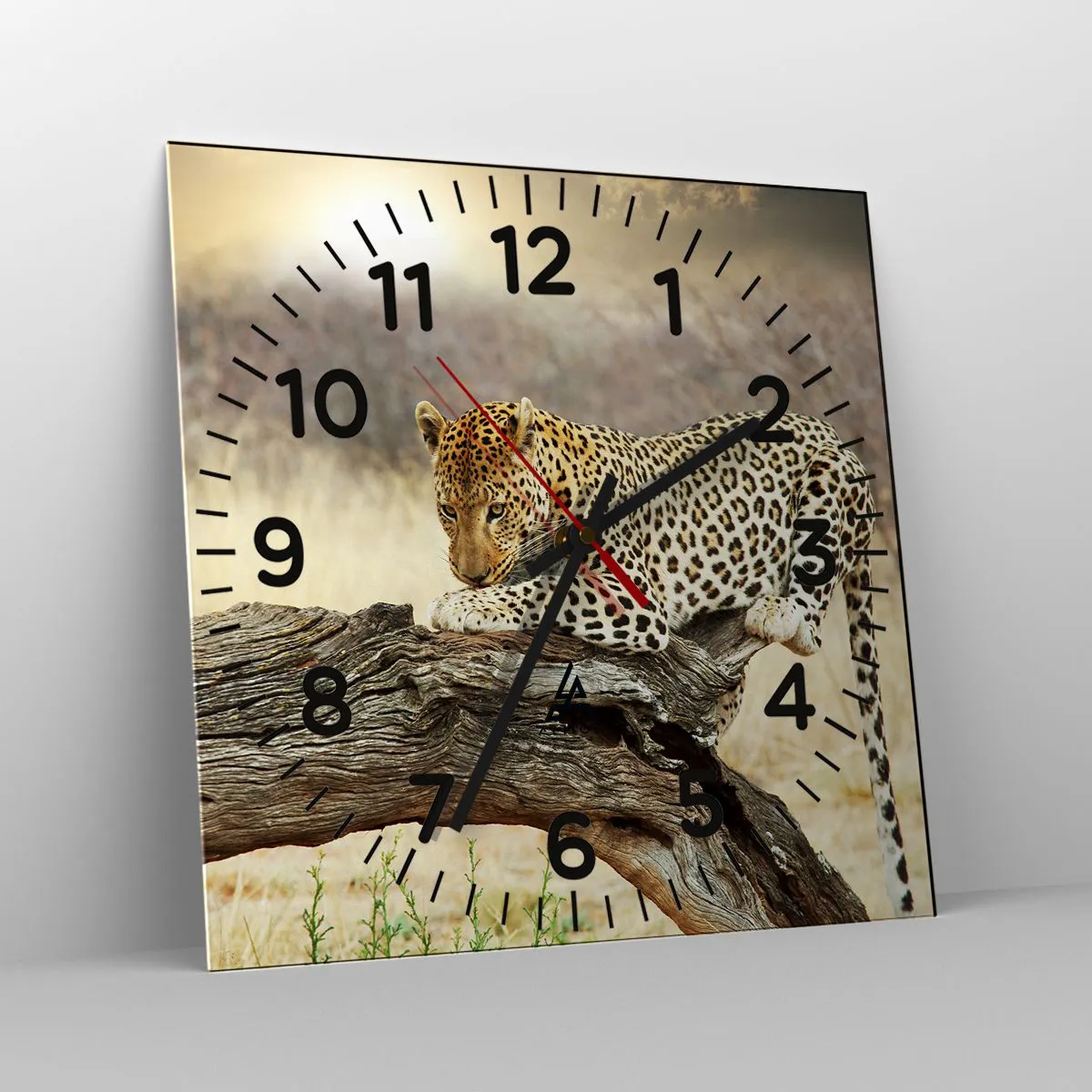 Reloj de pared - Reloj de vidrio - Voy por mi cuenta - 40x40 cm