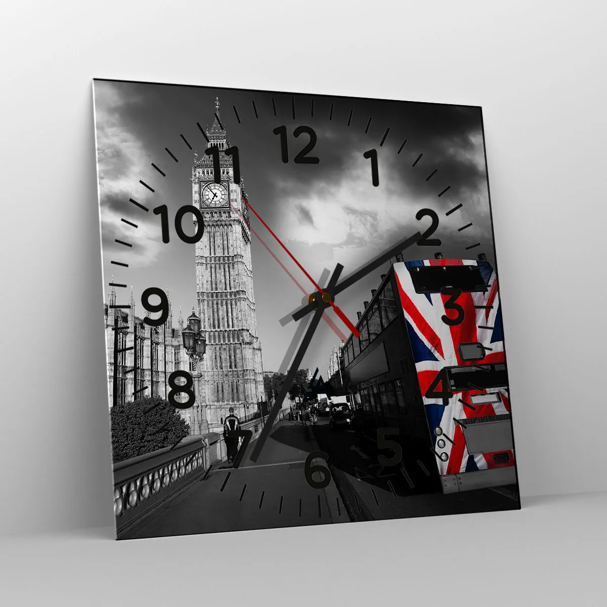 Wanduhr - Glasuhr - Stolz und toll - 40x40 cm