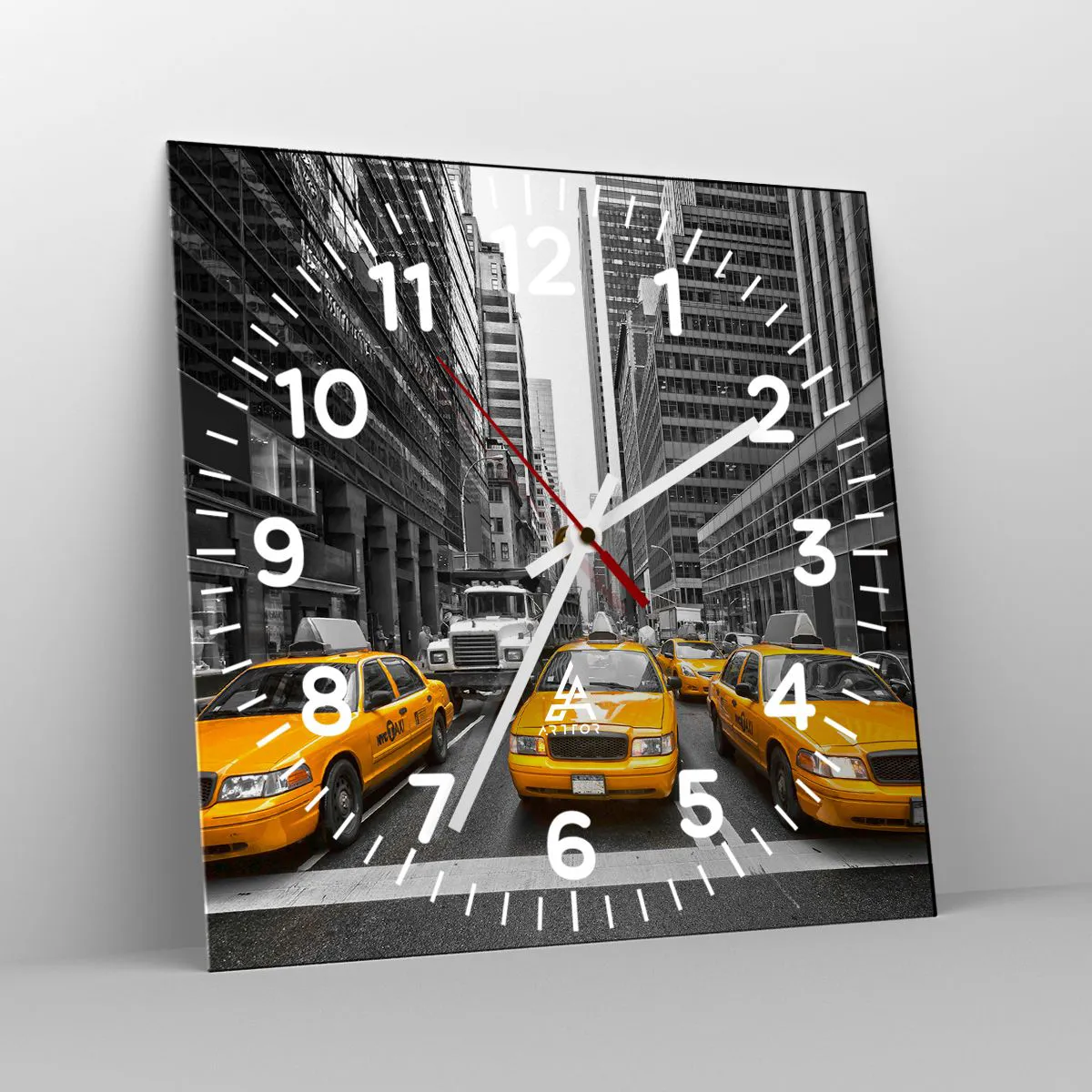 Relógio de parede - Relógio em vidro - Somos a cor da cidade - 40x40 cm