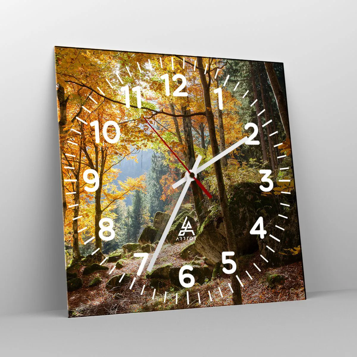 Wanduhr - Glasuhr - Zeit zum Entspannen - 40x40 cm