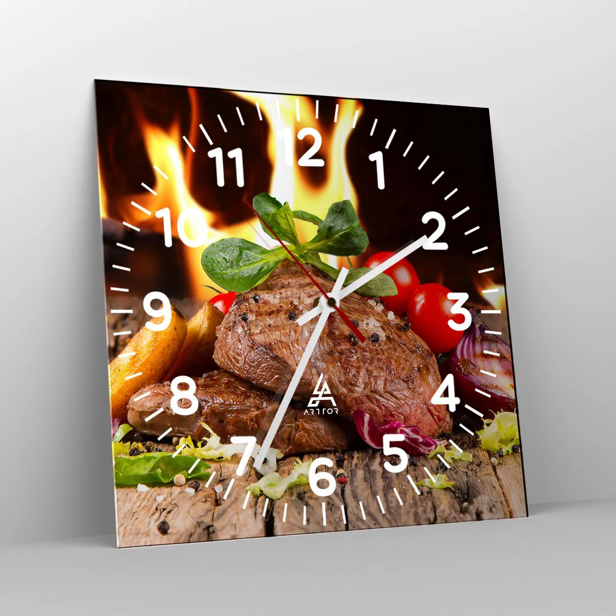 Wanduhr - Glasuhr - Von Hitze gezaubert - 40x40 cm