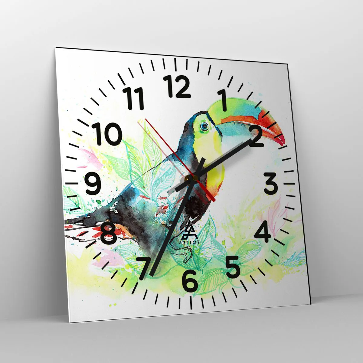Reloj de pared - Reloj de vidrio - Colorido como América del Sur - 40x40 cm